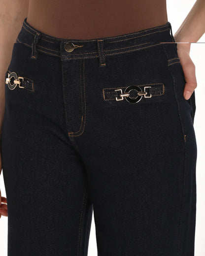 Frank Lyman Woven Denim Pants
