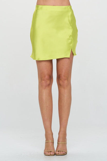 Boardwalk Nights Satin Mini Skirt