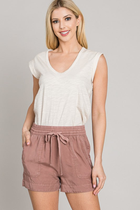 By The Bay Elevated Drawstring Shorts